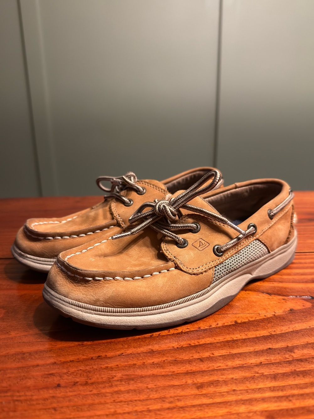 Sperry Top Sider Youth Kids Intrepid Classic Boat Shoes Size 2.5 Boys Tan Preppy